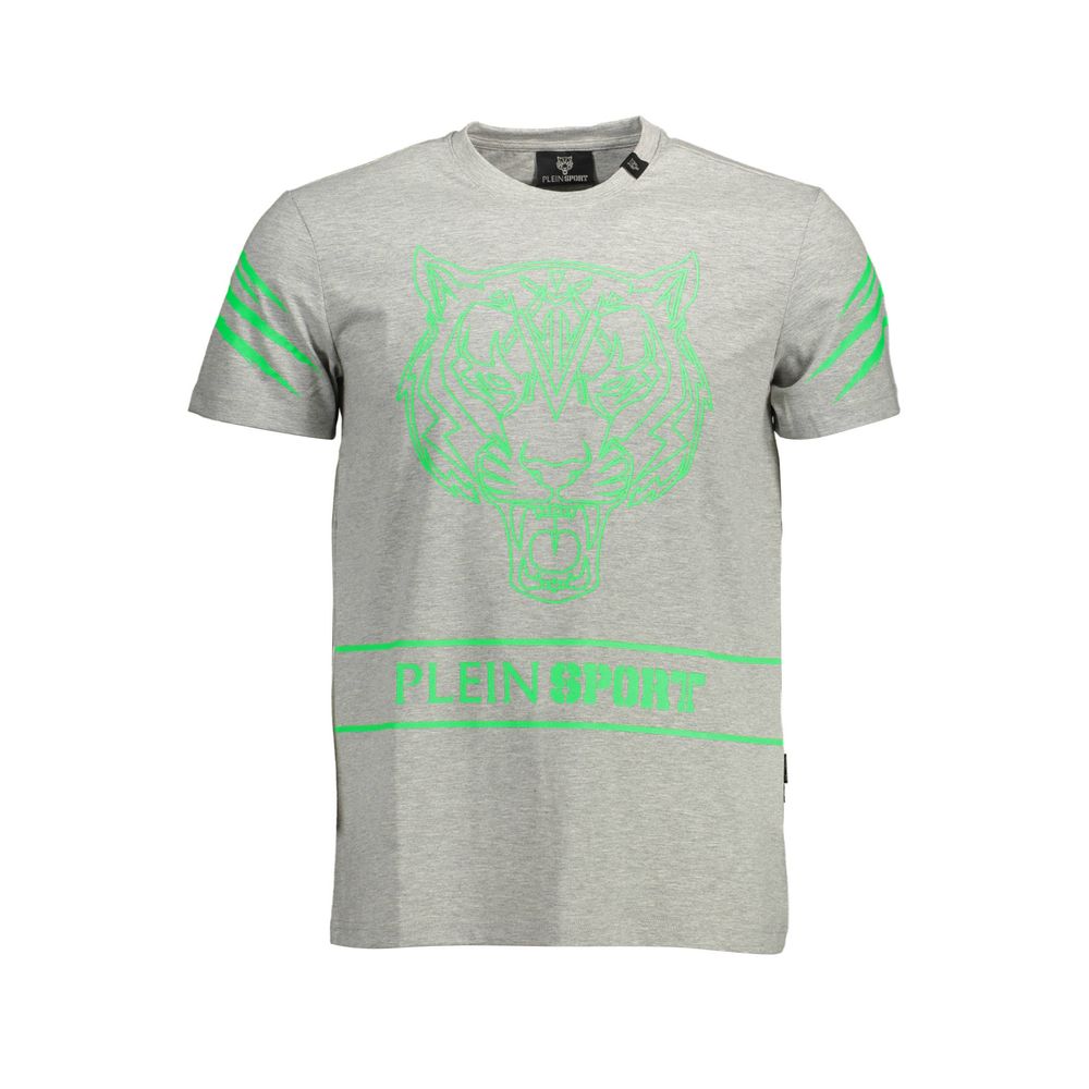 T-shirt Plein Sport gris en coton pour homme