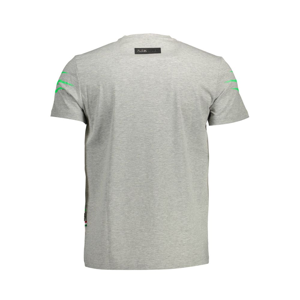 T-shirt Plein Sport gris en coton pour homme