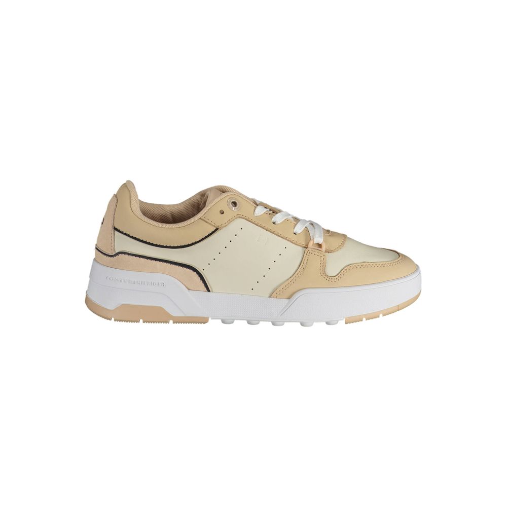 Baskets Tommy Hilfiger beiges en polyester pour femme