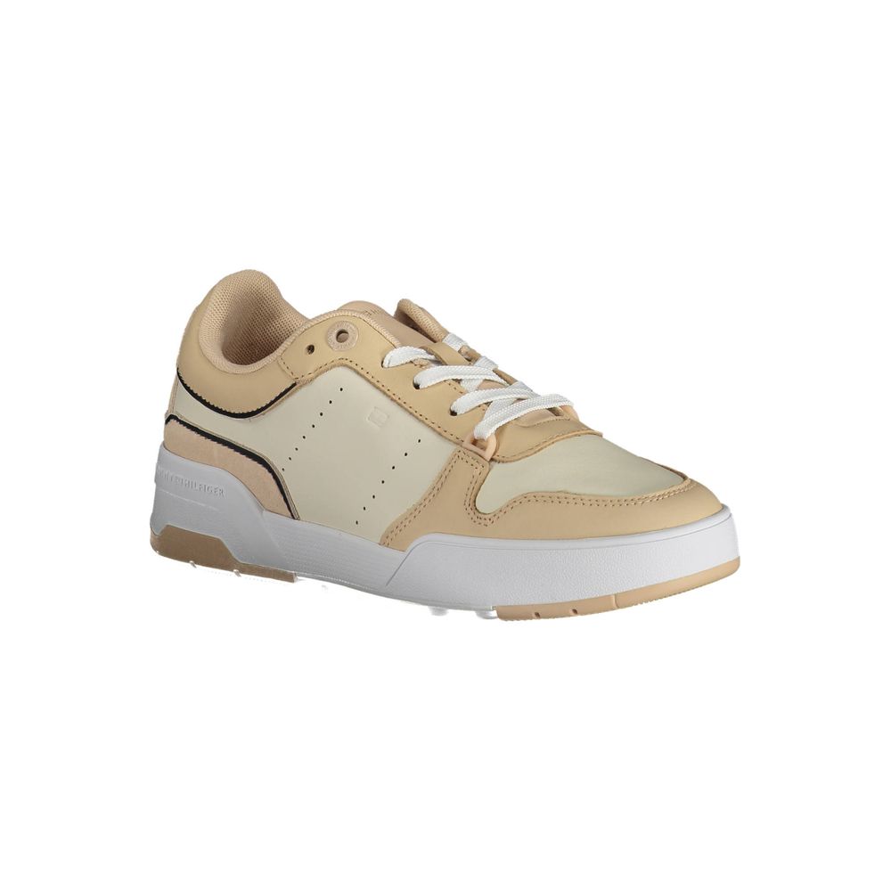 Baskets Tommy Hilfiger beiges en polyester pour femme