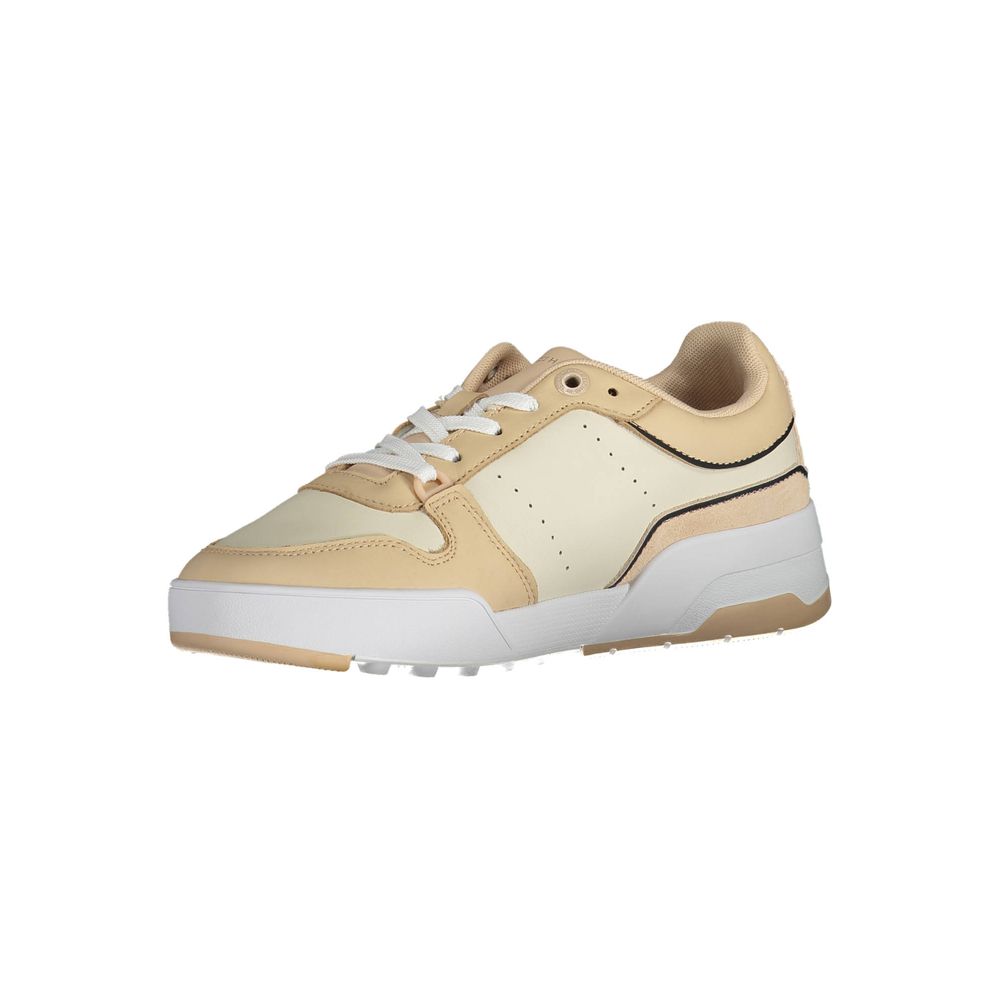 Baskets Tommy Hilfiger beiges en polyester pour femme