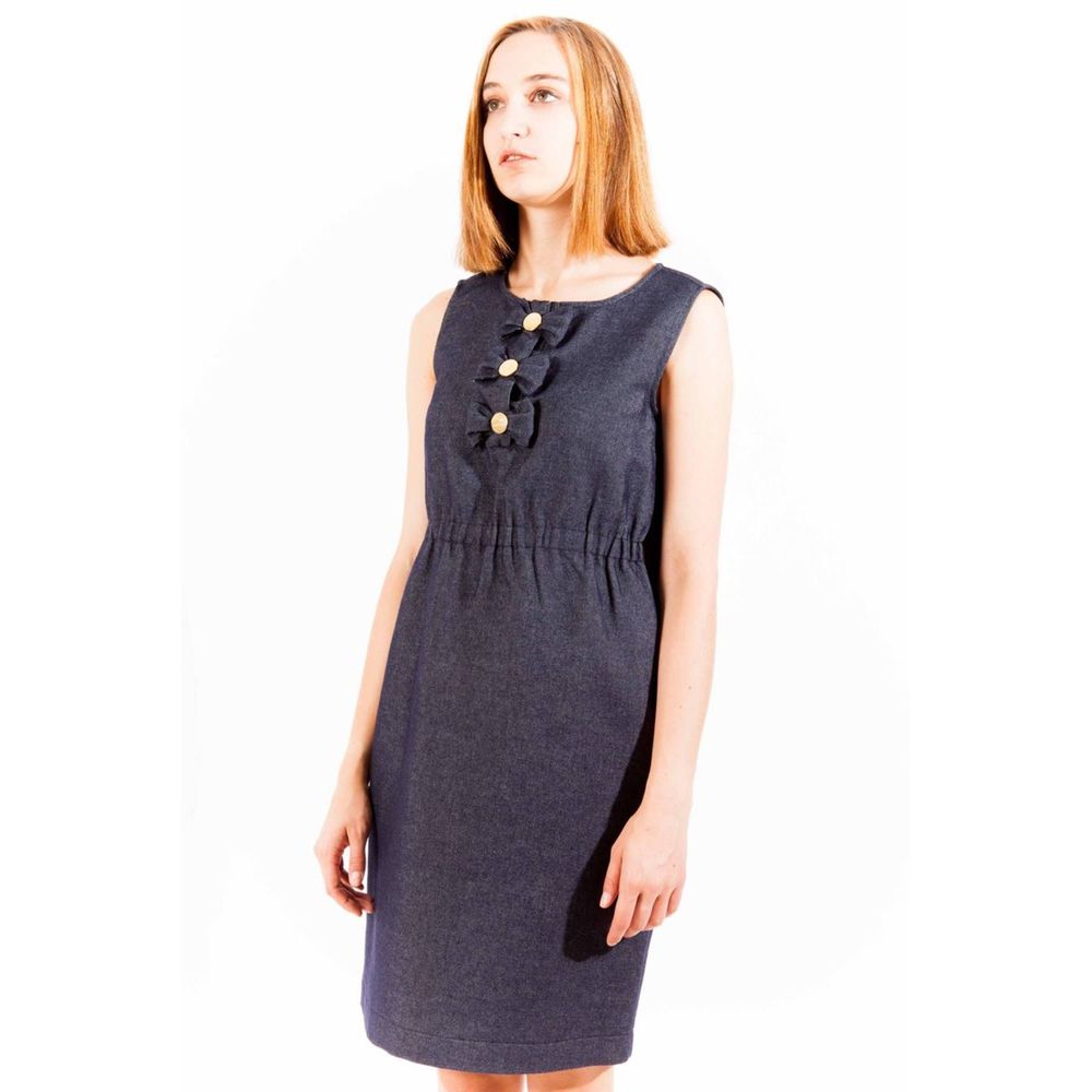 Robe Femme Love Moschino en Coton Bleu