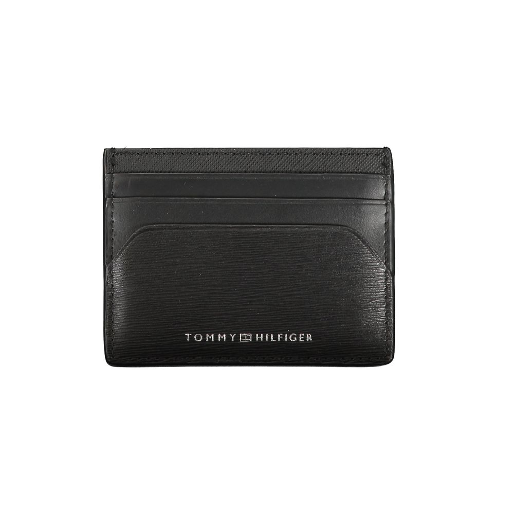 Portefeuille homme en cuir noir Tommy Hilfiger