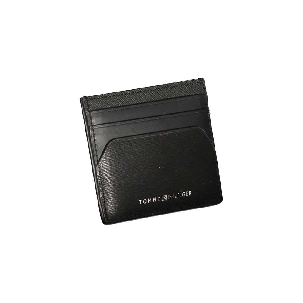 Portefeuille homme en cuir noir Tommy Hilfiger
