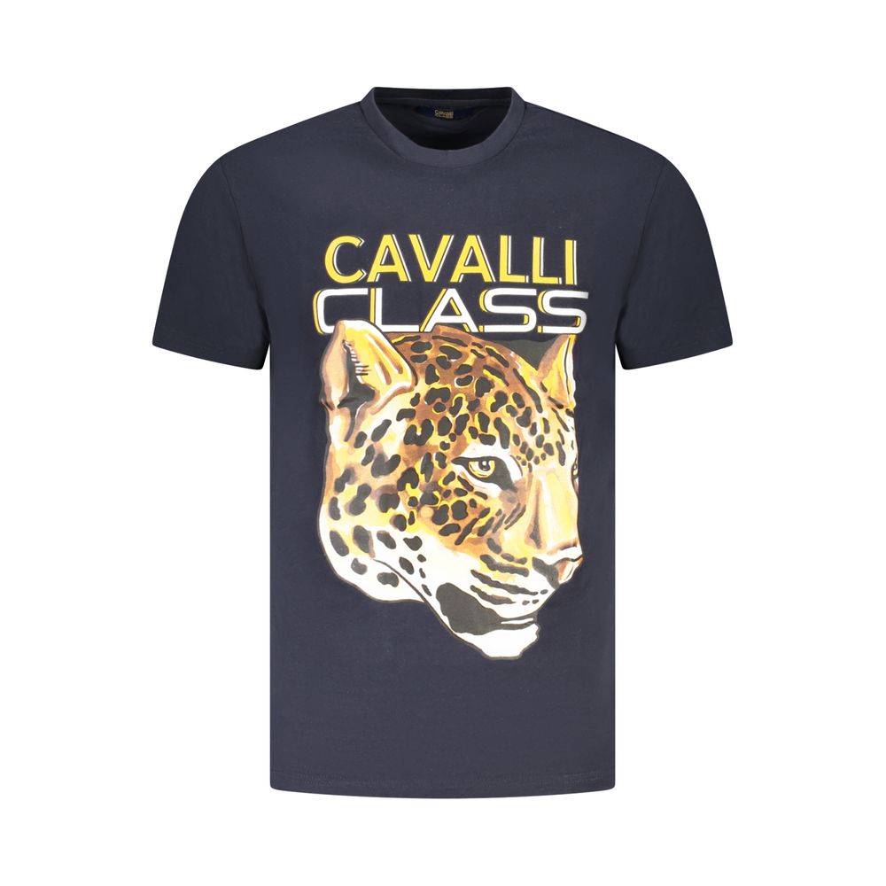 T-shirt homme Cavalli Class en coton bleu