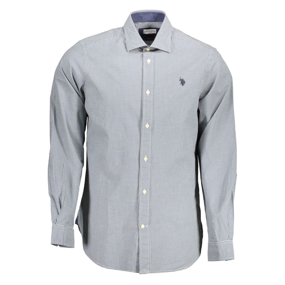 U.S. POLO ASSN. Chemise Homme Coton Azzurro