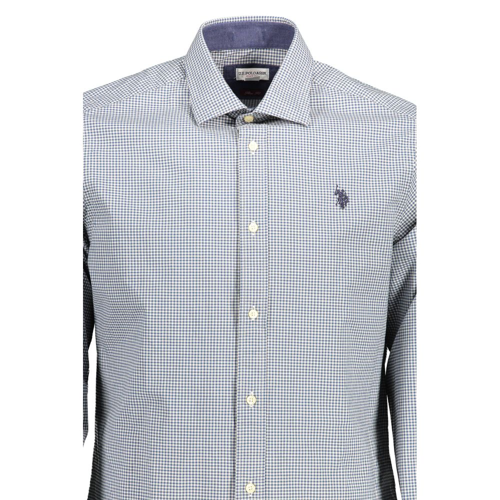U.S. POLO ASSN. Chemise Homme Coton Azzurro