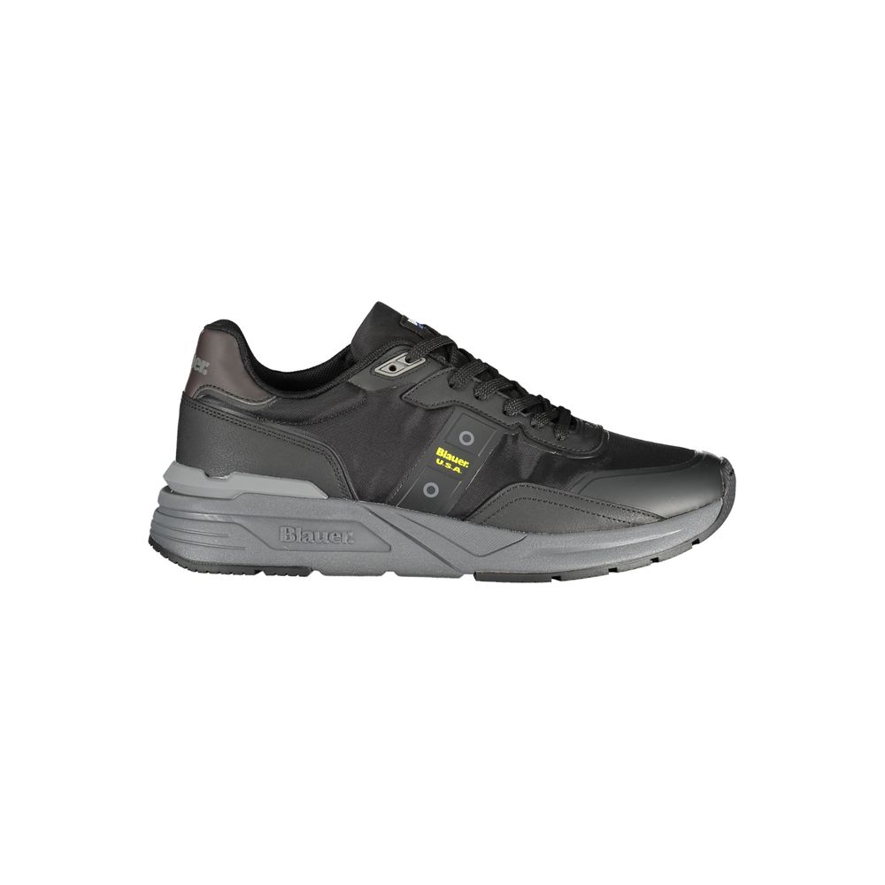 Blauer schwarzer Polyester-Sneaker