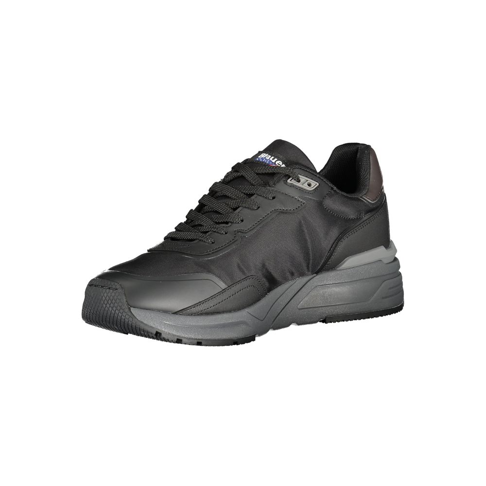 Blauer schwarzer Polyester-Sneaker