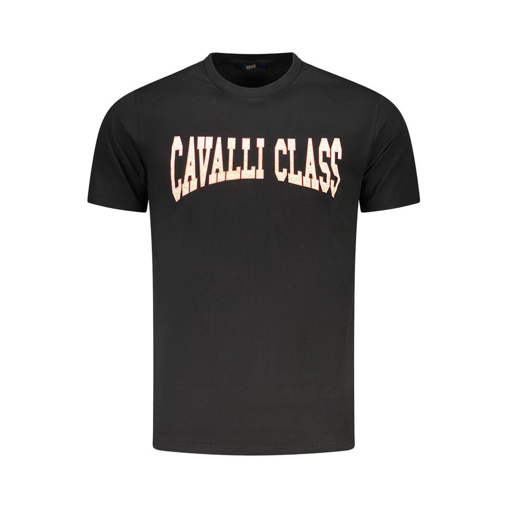 T-shirt en coton noir Cavalli Class pour homme