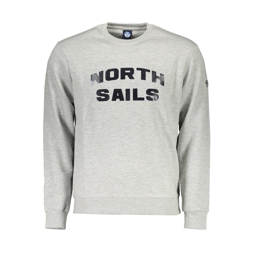 Sweat-shirt homme en coton gris North Sails
