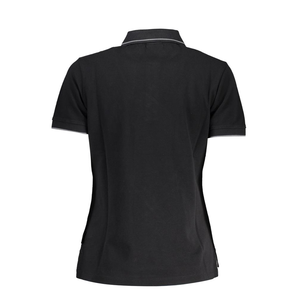 Polo noir en coton pour femme Napapijri