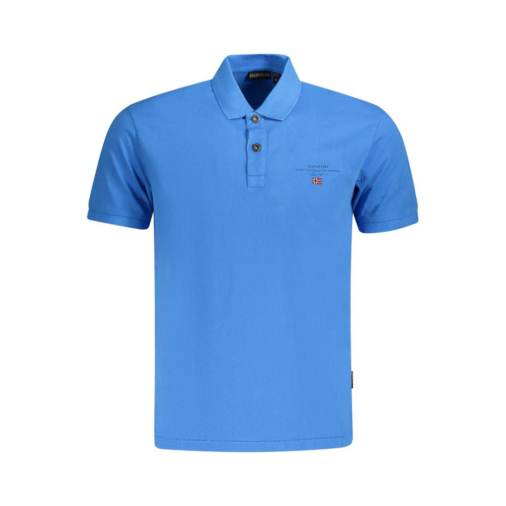 Polo homme Napapijri en coton bleu