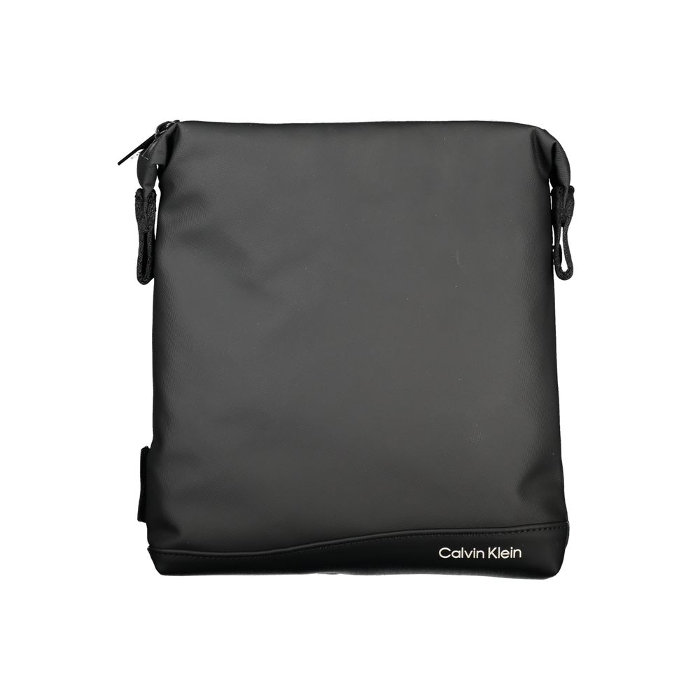 Sac bandoulière noir élégant Calvin Klein avec détails contrastés