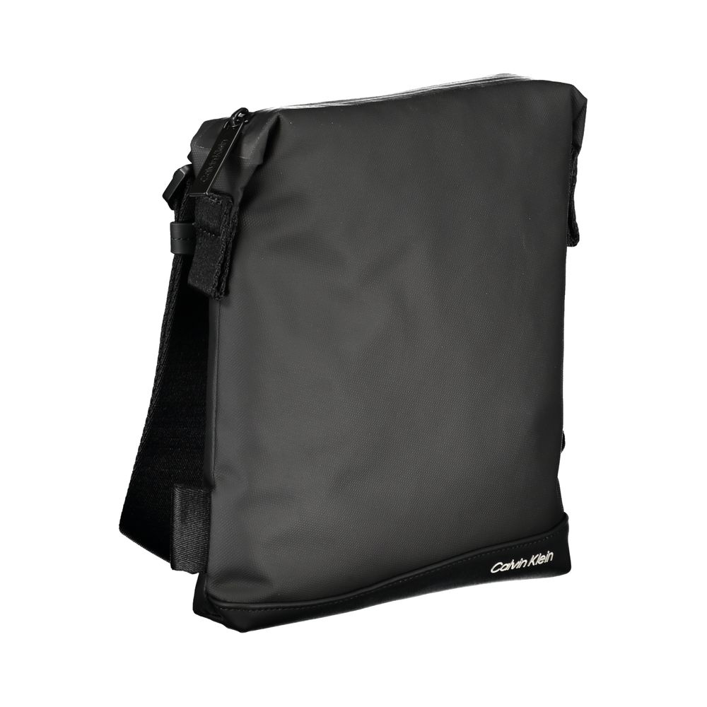 Sac bandoulière noir élégant Calvin Klein avec détails contrastés