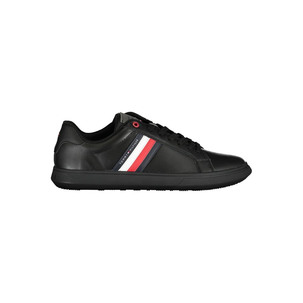 Baskets homme en cuir noir Tommy Hilfiger