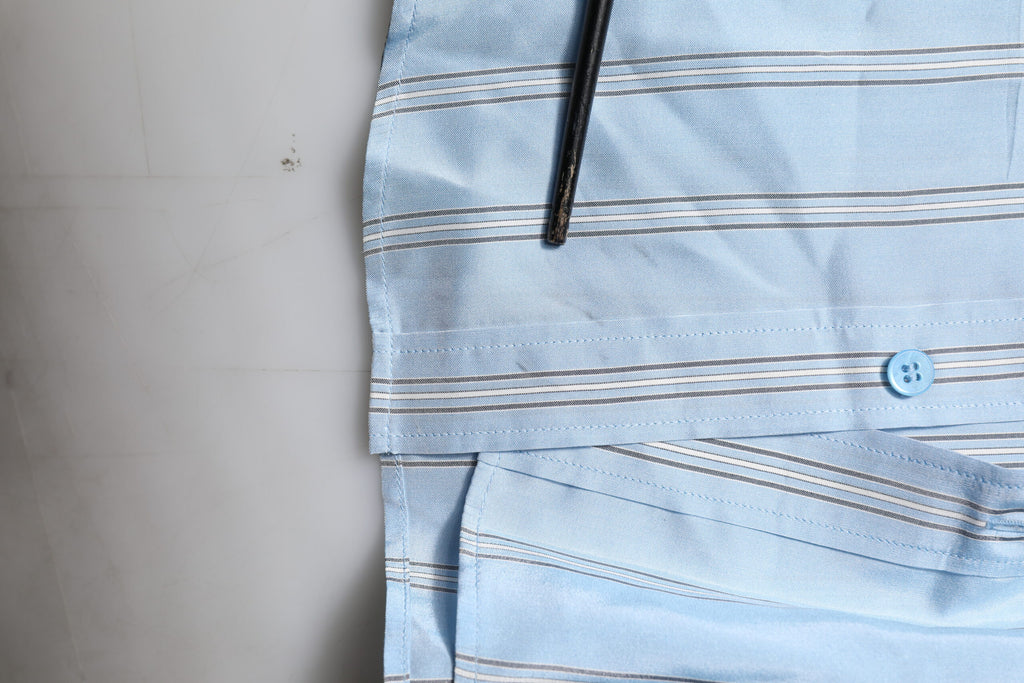 Chemise habillée Dolce & Gabbana MARTINI à manches longues rayée bleue