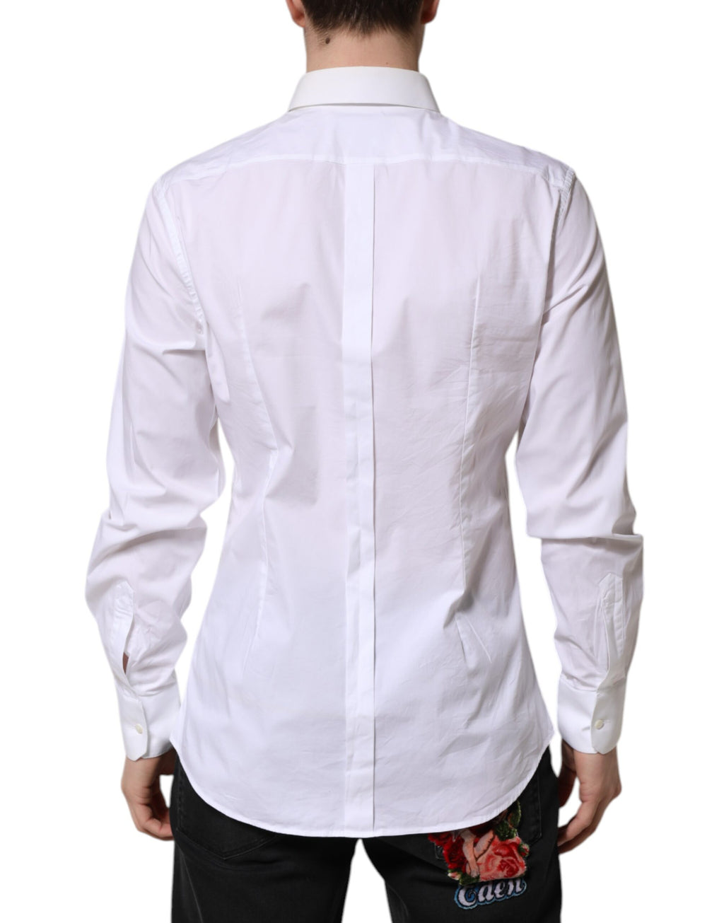 Chemise Dolce & Gabbana en coton blanc GOLD à manches longues