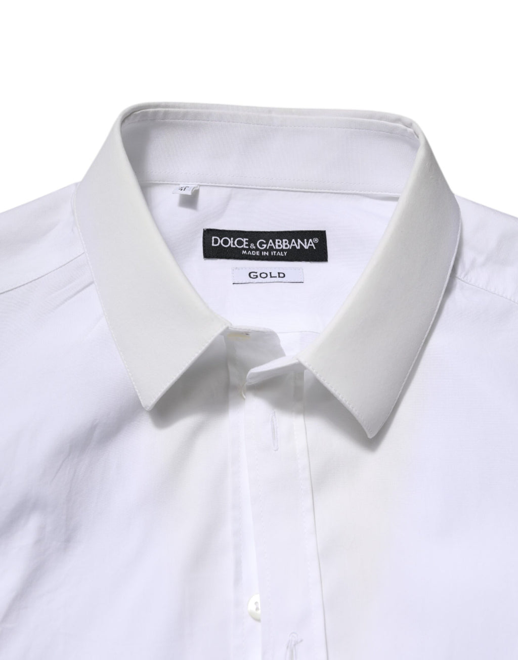 Chemise Dolce & Gabbana en coton blanc GOLD à manches longues