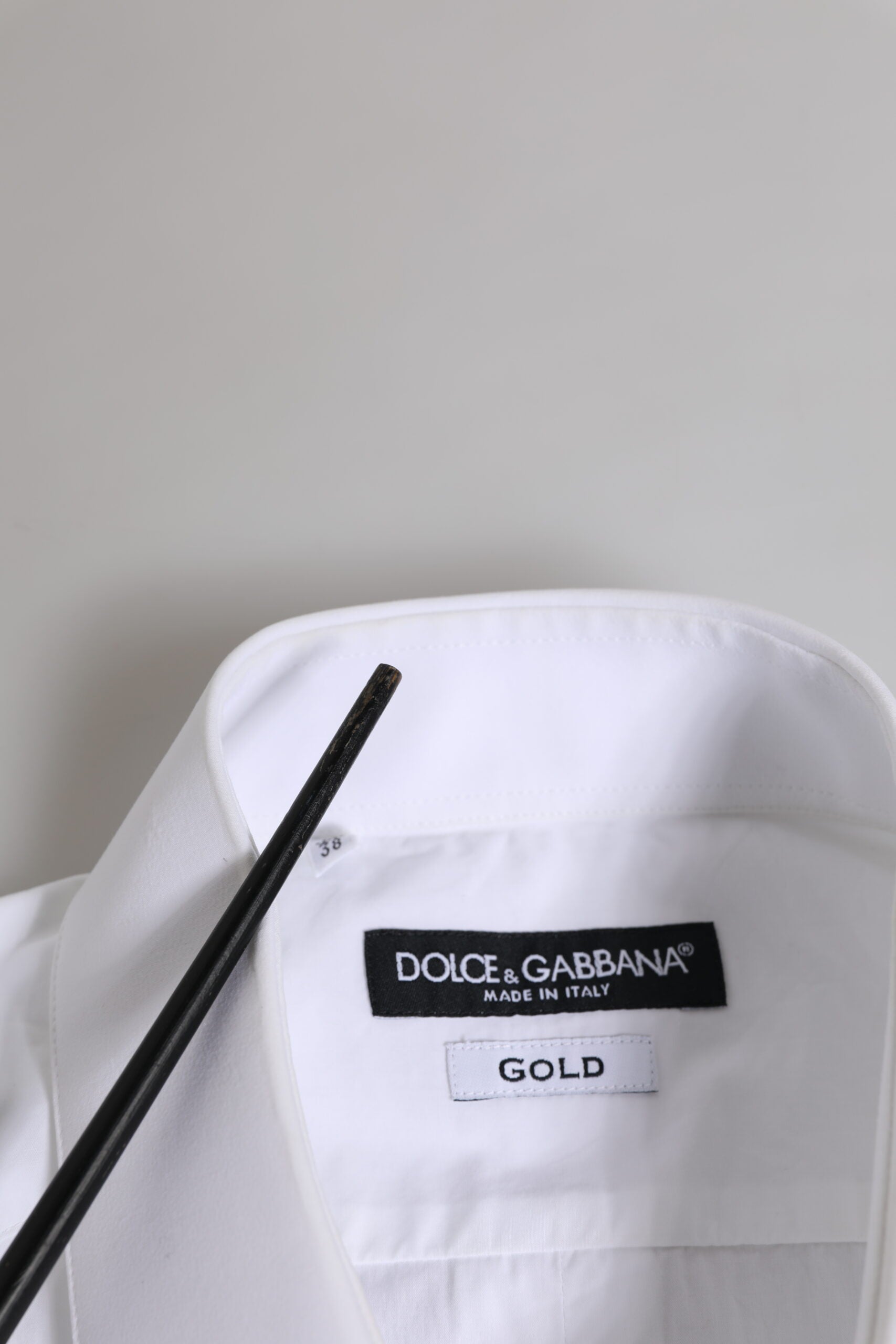 Chemise homme Dolce & Gabbana GOLD en coton blanc à manches longues
