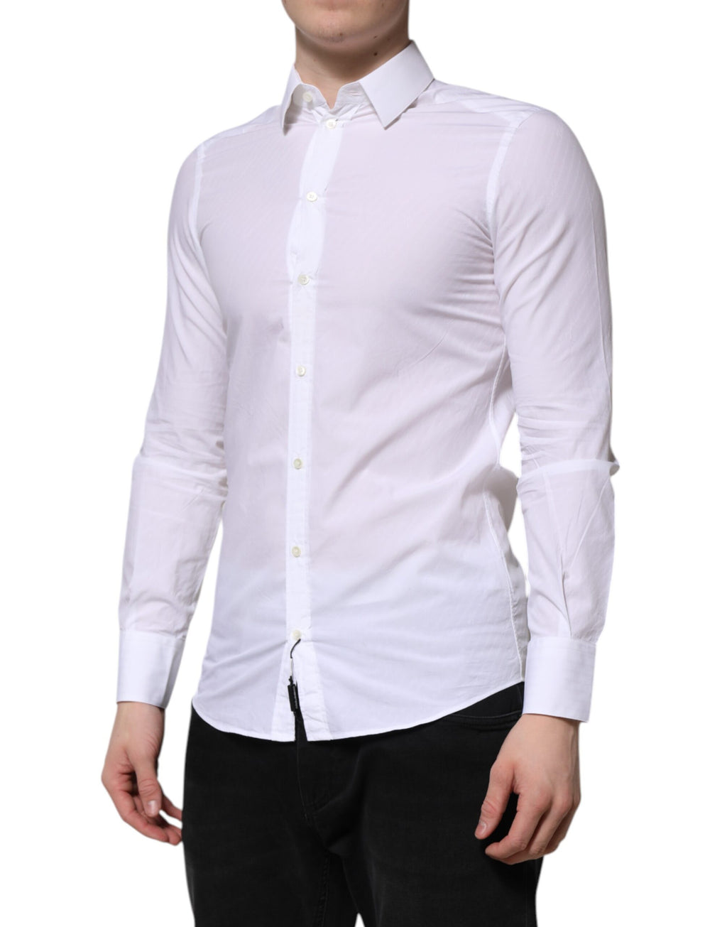 Chemise Dolce & Gabbana en Coton Blanc MARTINI à Manches Longues