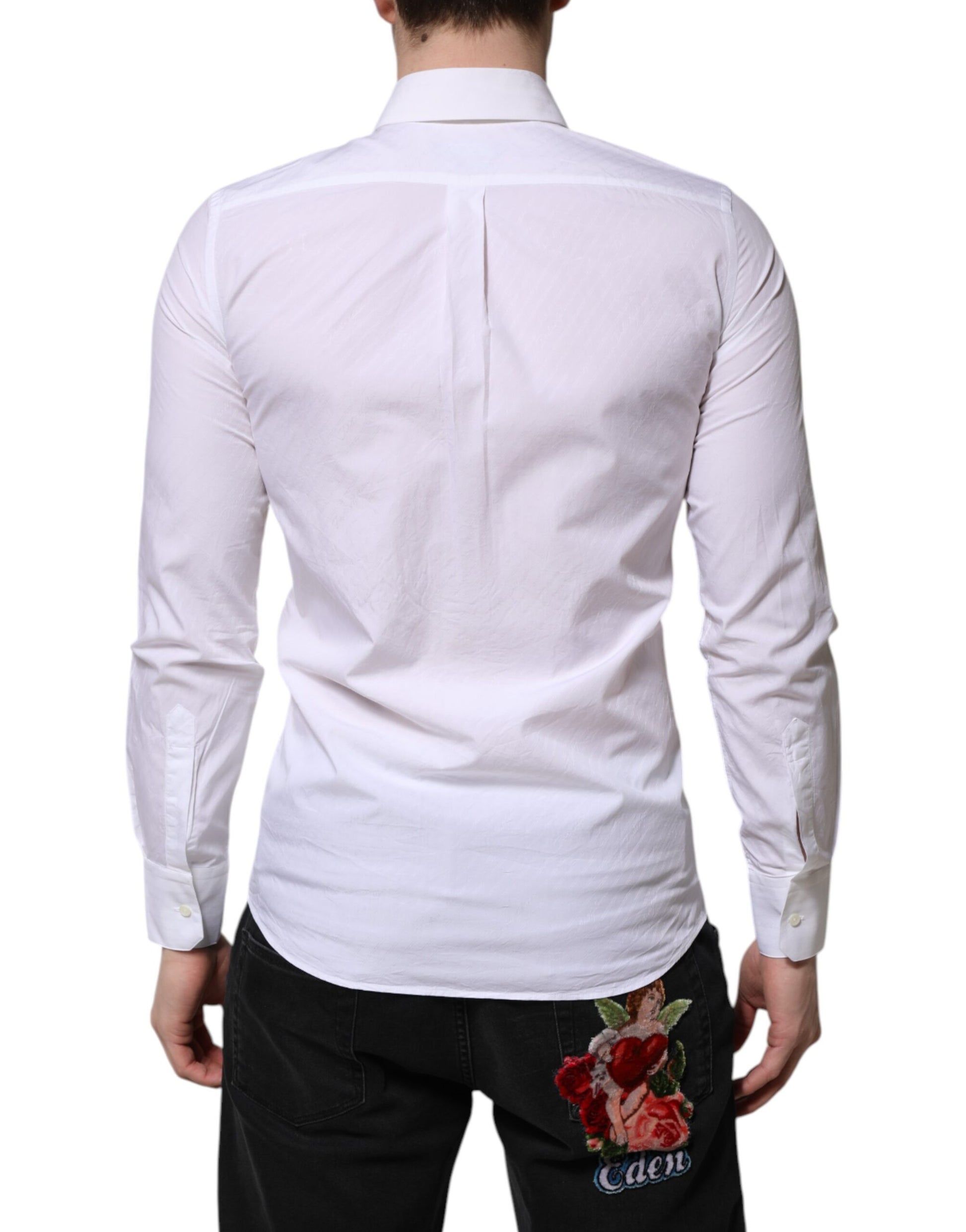 Chemise Dolce & Gabbana en Coton Blanc MARTINI à Manches Longues