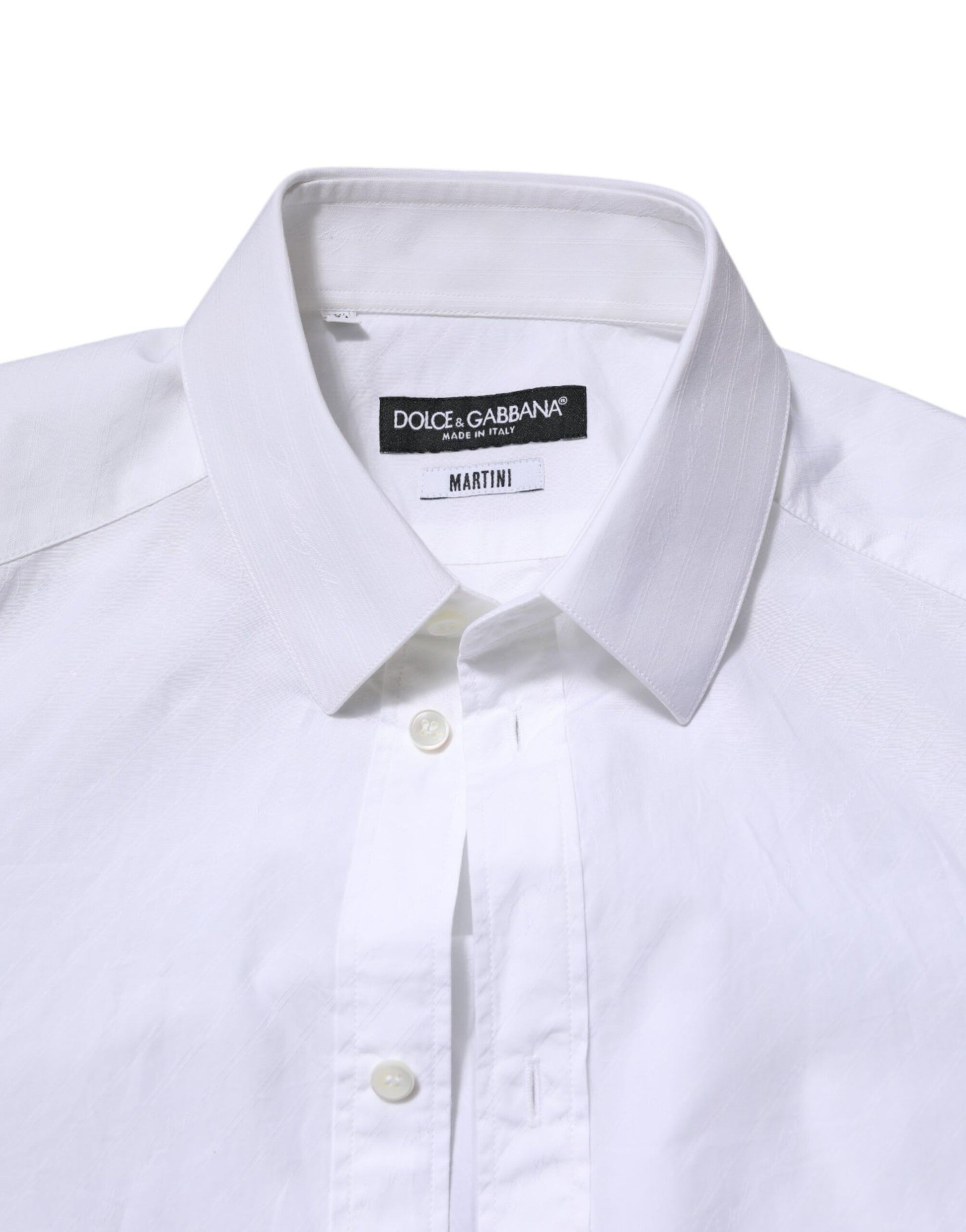 Chemise Dolce & Gabbana en Coton Blanc MARTINI à Manches Longues