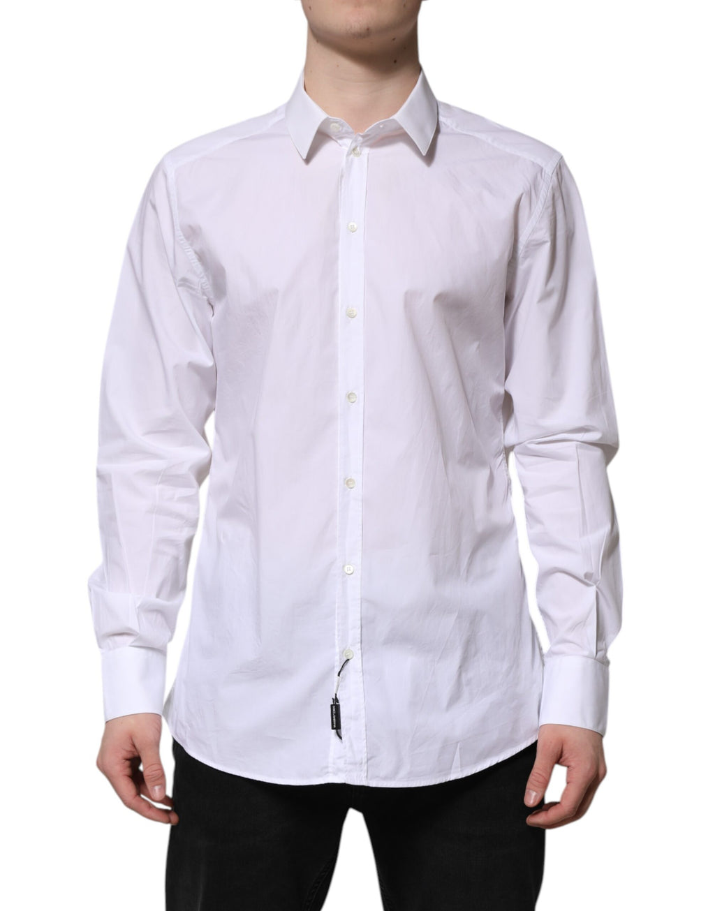 Chemise Dolce & Gabbana en coton blanc GOLD à manches longues