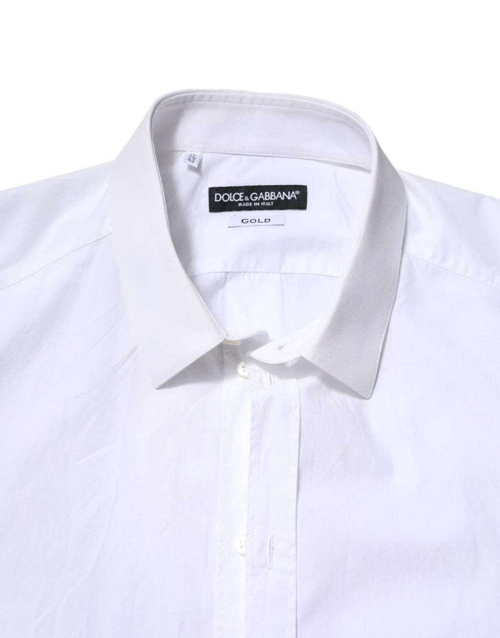 Chemise Dolce & Gabbana en coton blanc GOLD à manches longues
