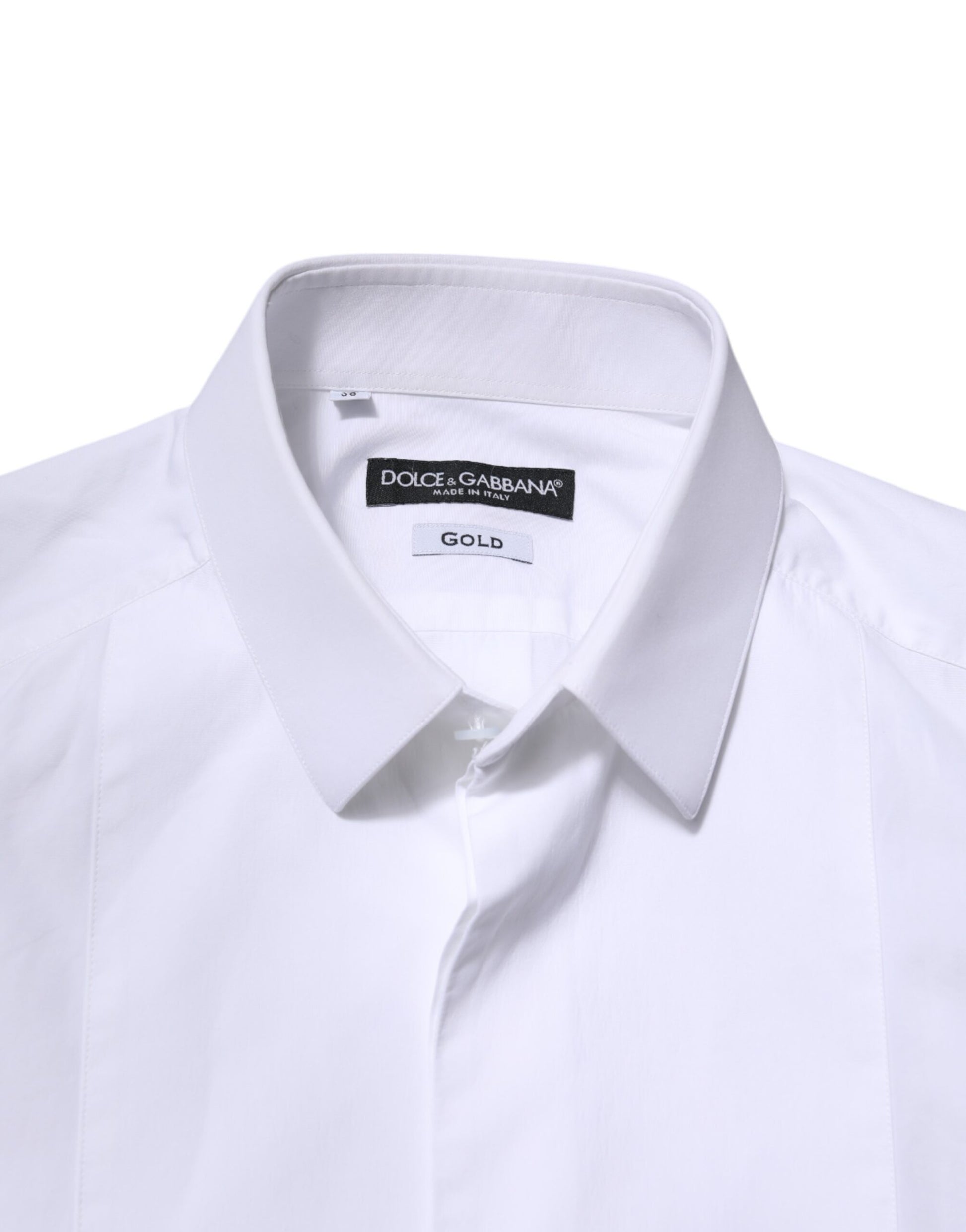 Chemise habillée à manches longues pour homme en coton blanc Dolce & Gabbana GOLD