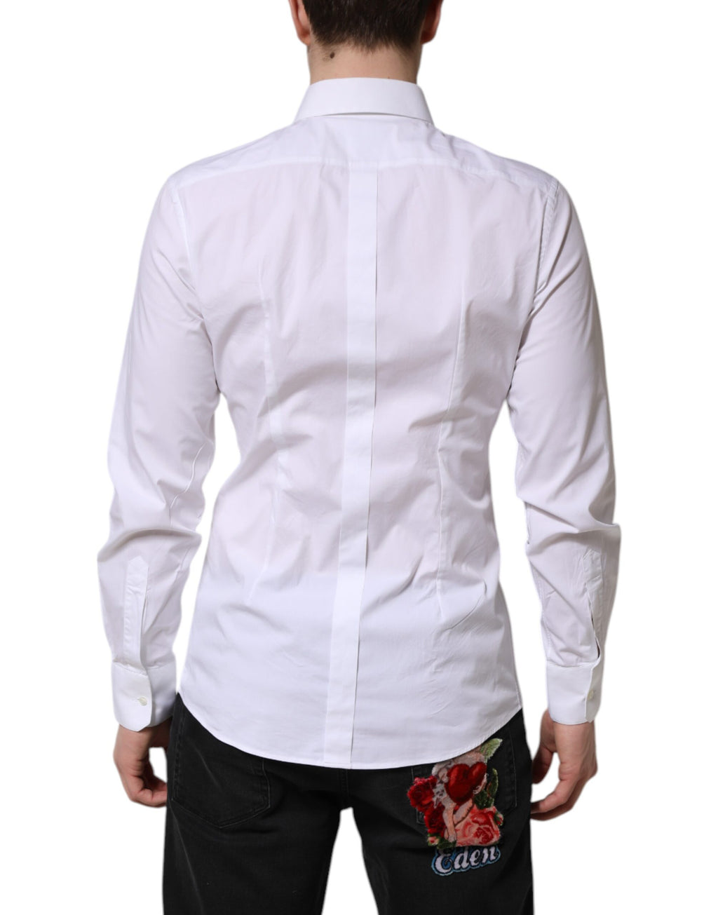 Chemise Dolce & Gabbana en coton blanc GOLD à manches longues