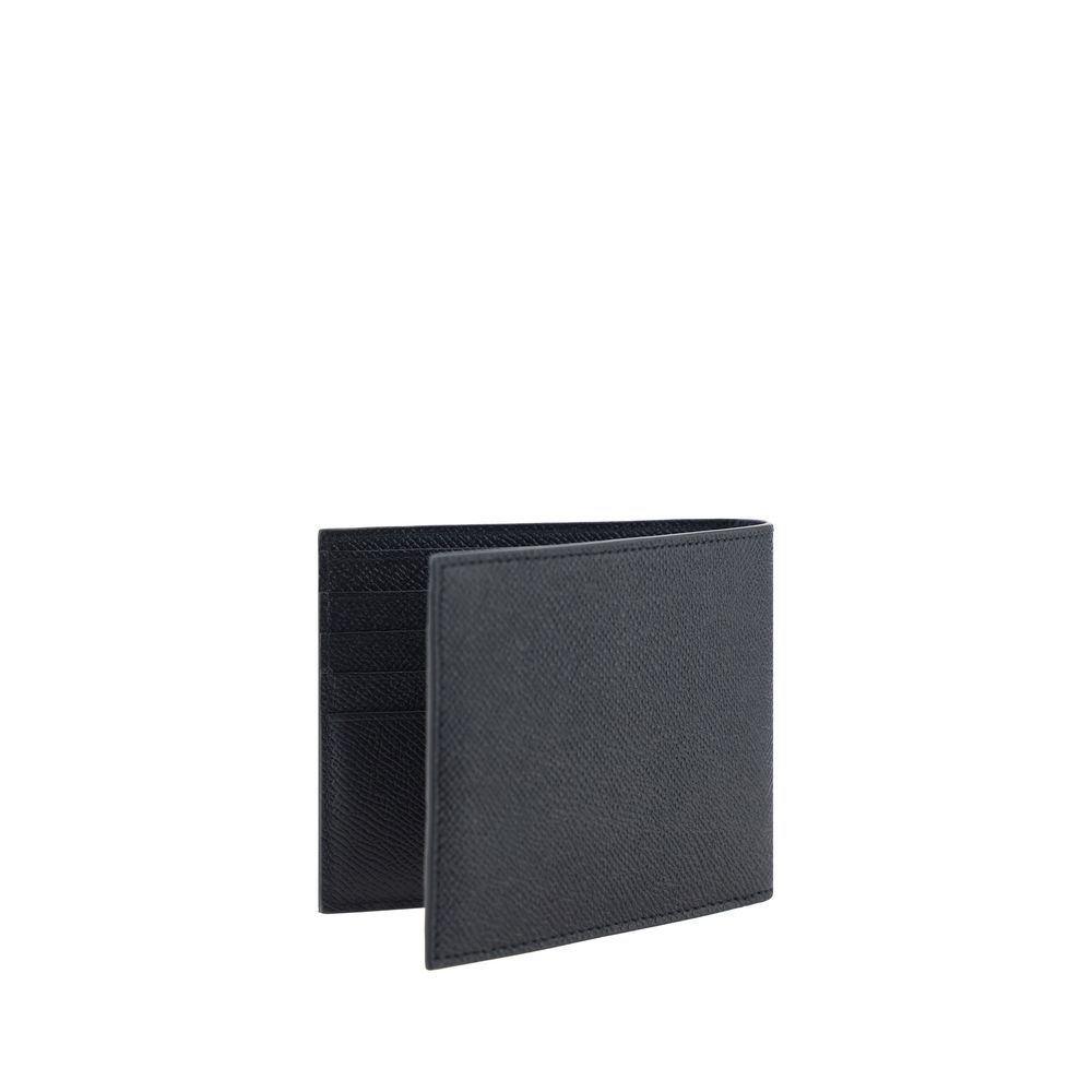 Ferragamo Black Calf Leather Bos Taurus Wallet