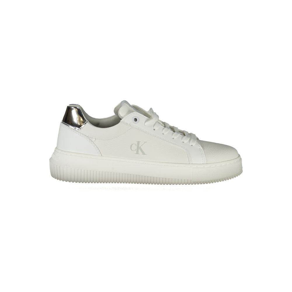 Baskets pour femme en polyuréthane blanc Calvin Klein