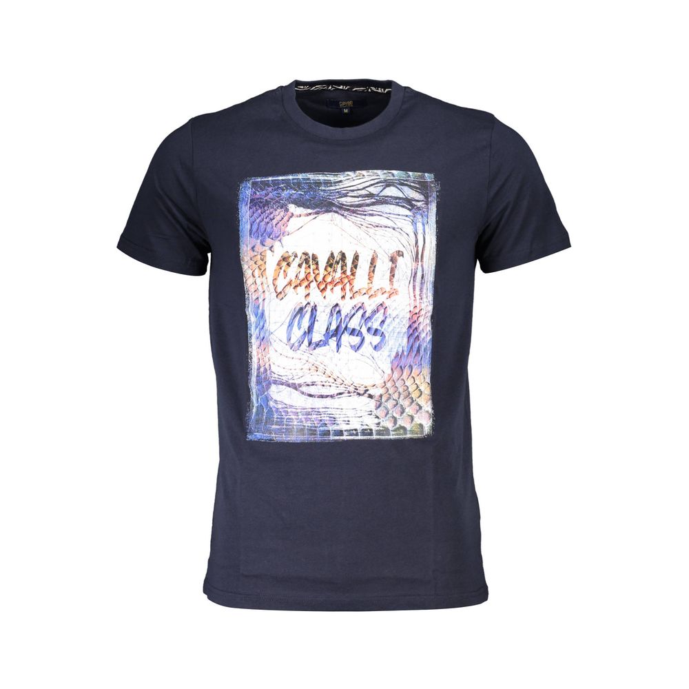 T-shirt homme Cavalli Class en coton bleu