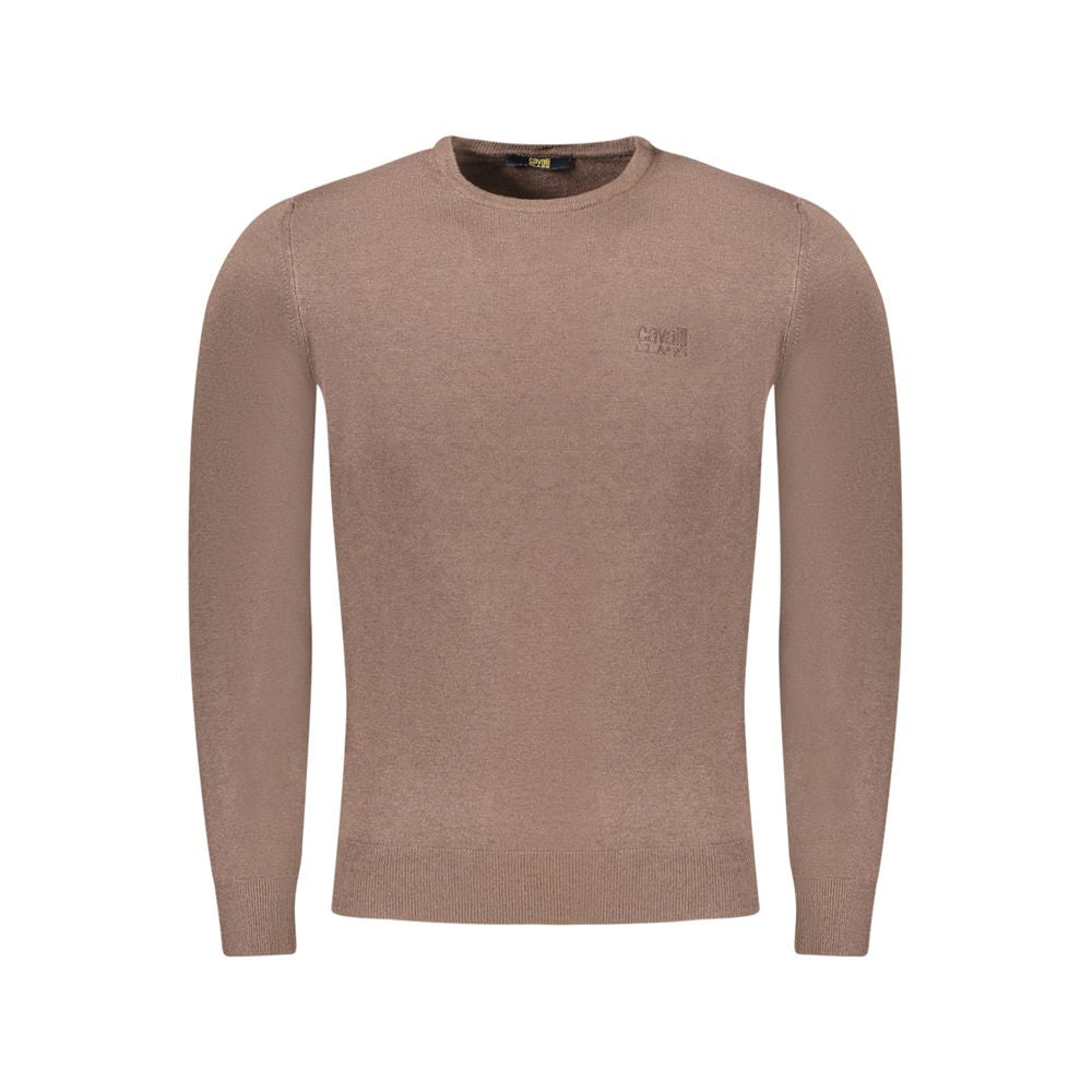 Cavalli Class Marrone Viskose Herren Pullover
