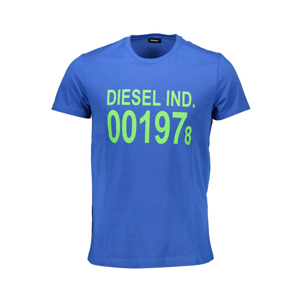 Diesel Herren T-Shirt aus Baumwolle, Blau