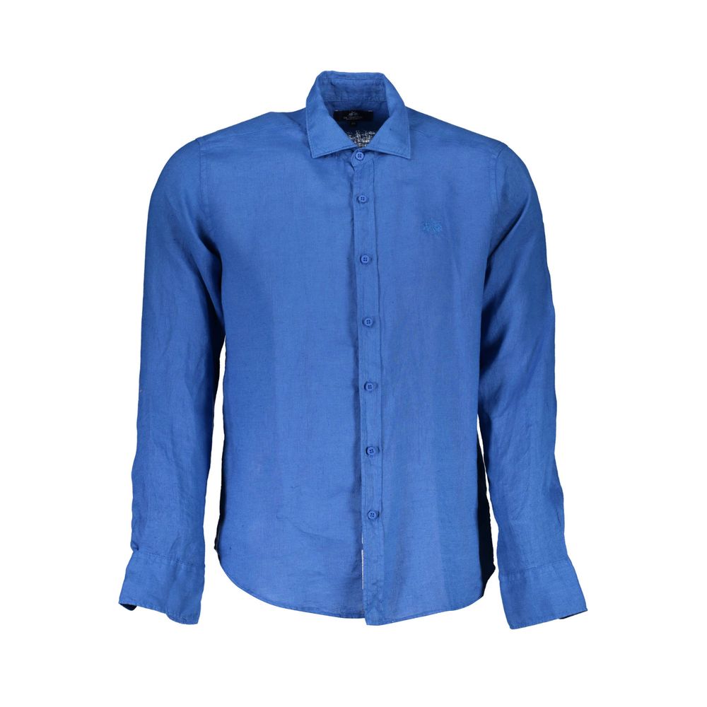 Chemise Homme Lin Bleu La Martina
