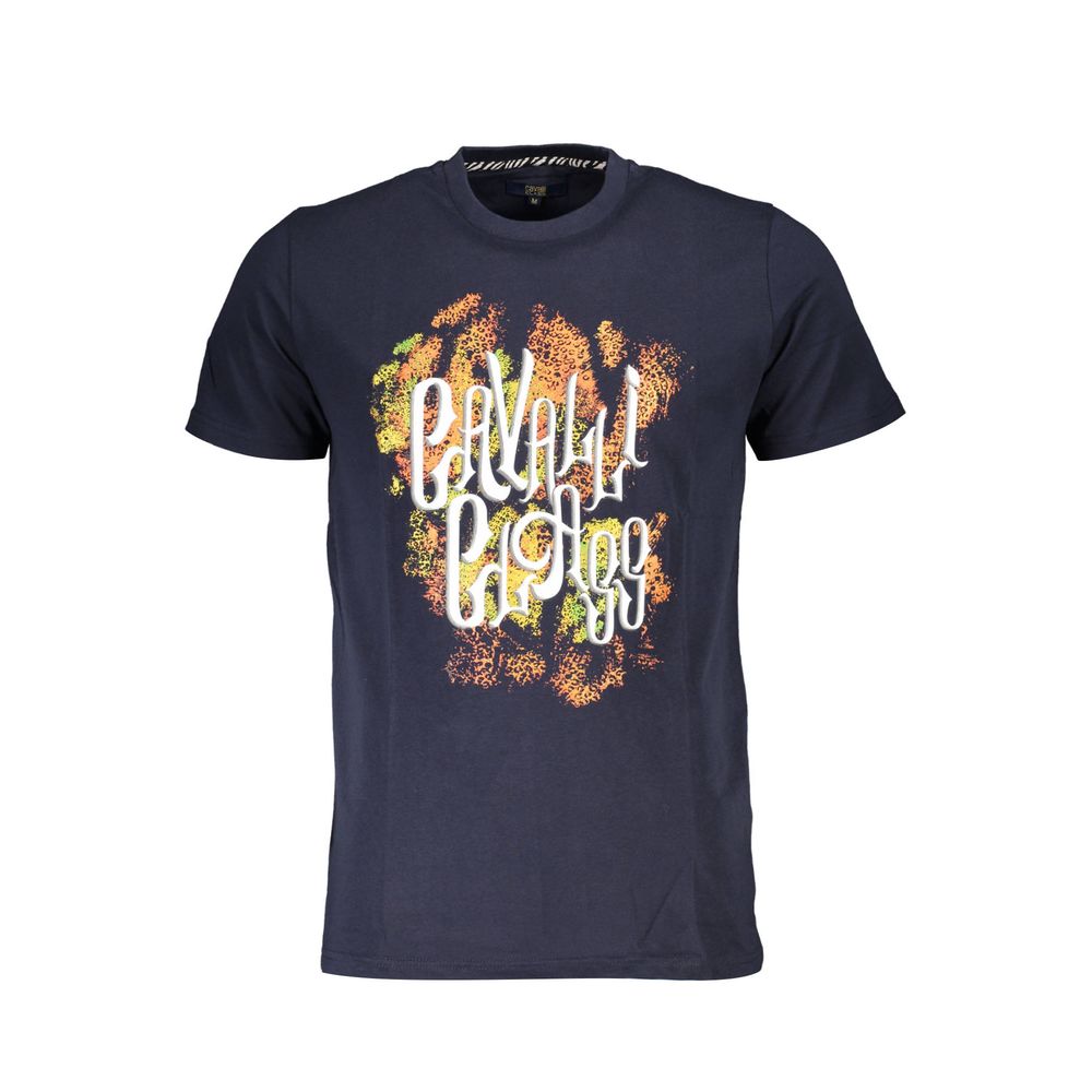 T-shirt homme Cavalli Class en coton bleu