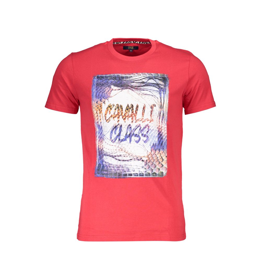T-shirt homme en coton Cavalli Class Rosso