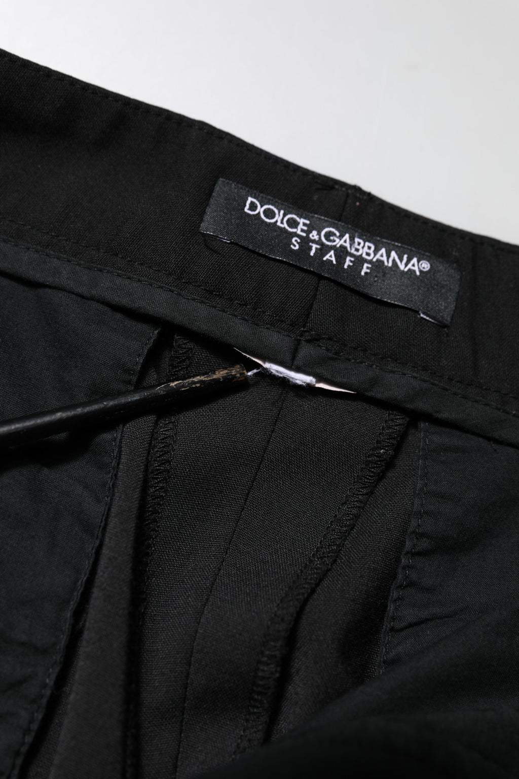 Pantalon fuselé taille haute Dolce & Gabbana noir pour le personnel