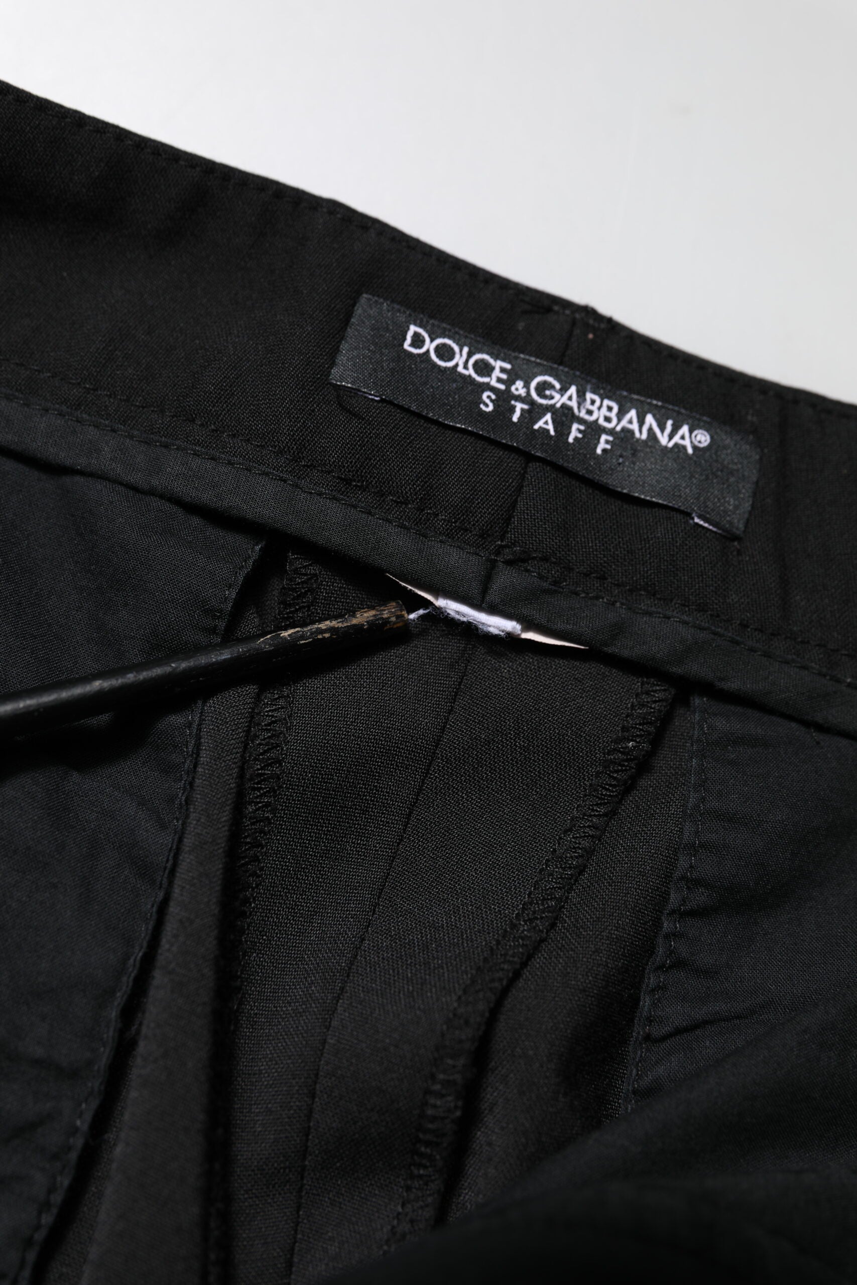 Pantalon fuselé taille haute Dolce & Gabbana noir pour le personnel