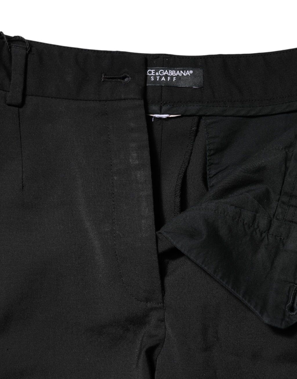 Pantalon fuselé taille haute Dolce & Gabbana noir pour le personnel