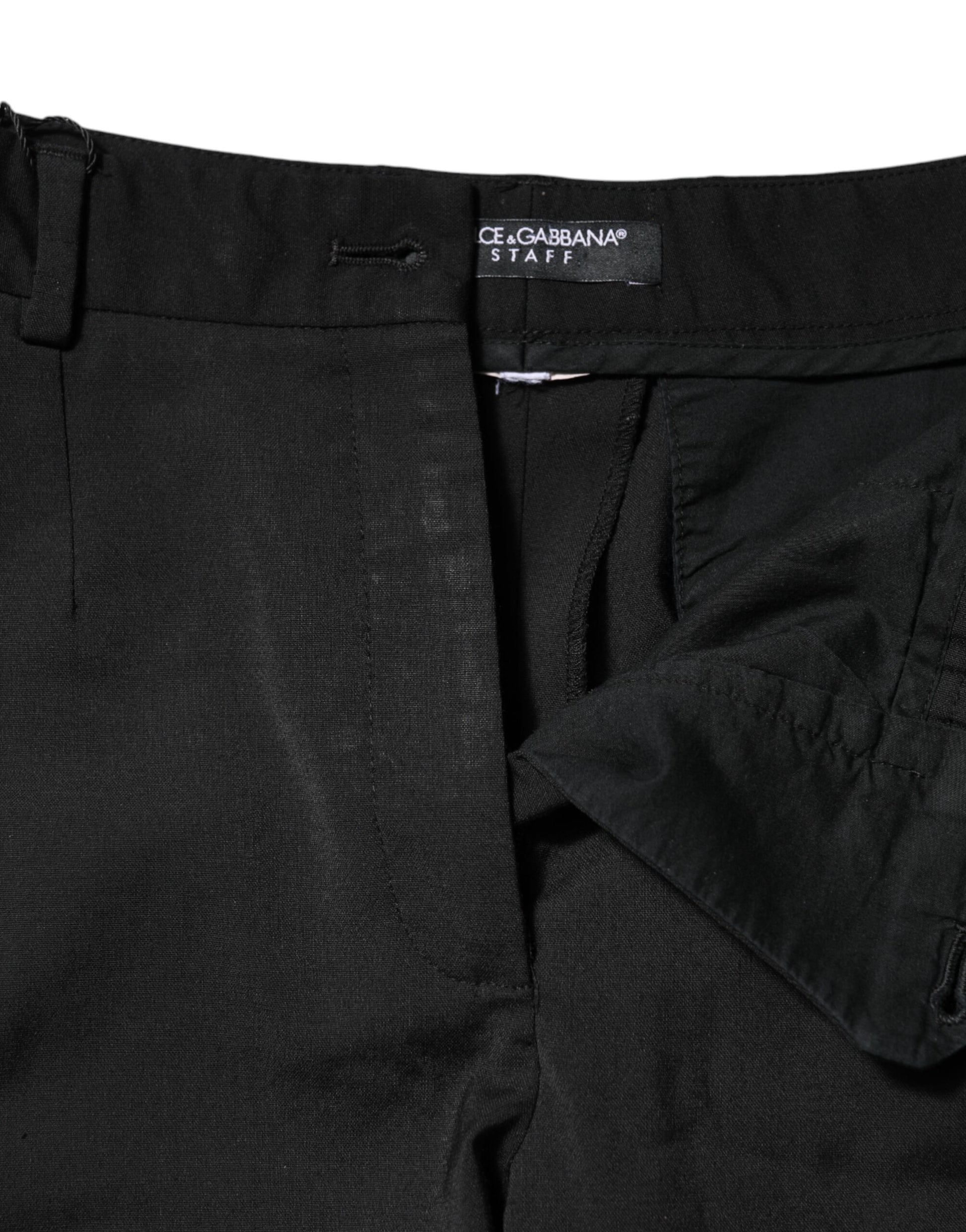 Pantalon fuselé taille haute Dolce & Gabbana noir pour le personnel