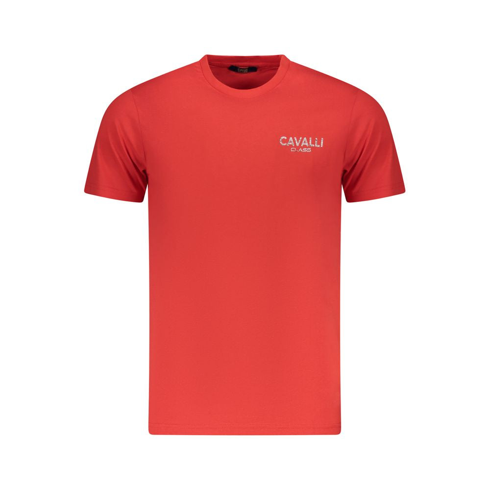 T-shirt rouge en coton Cavalli Class pour homme