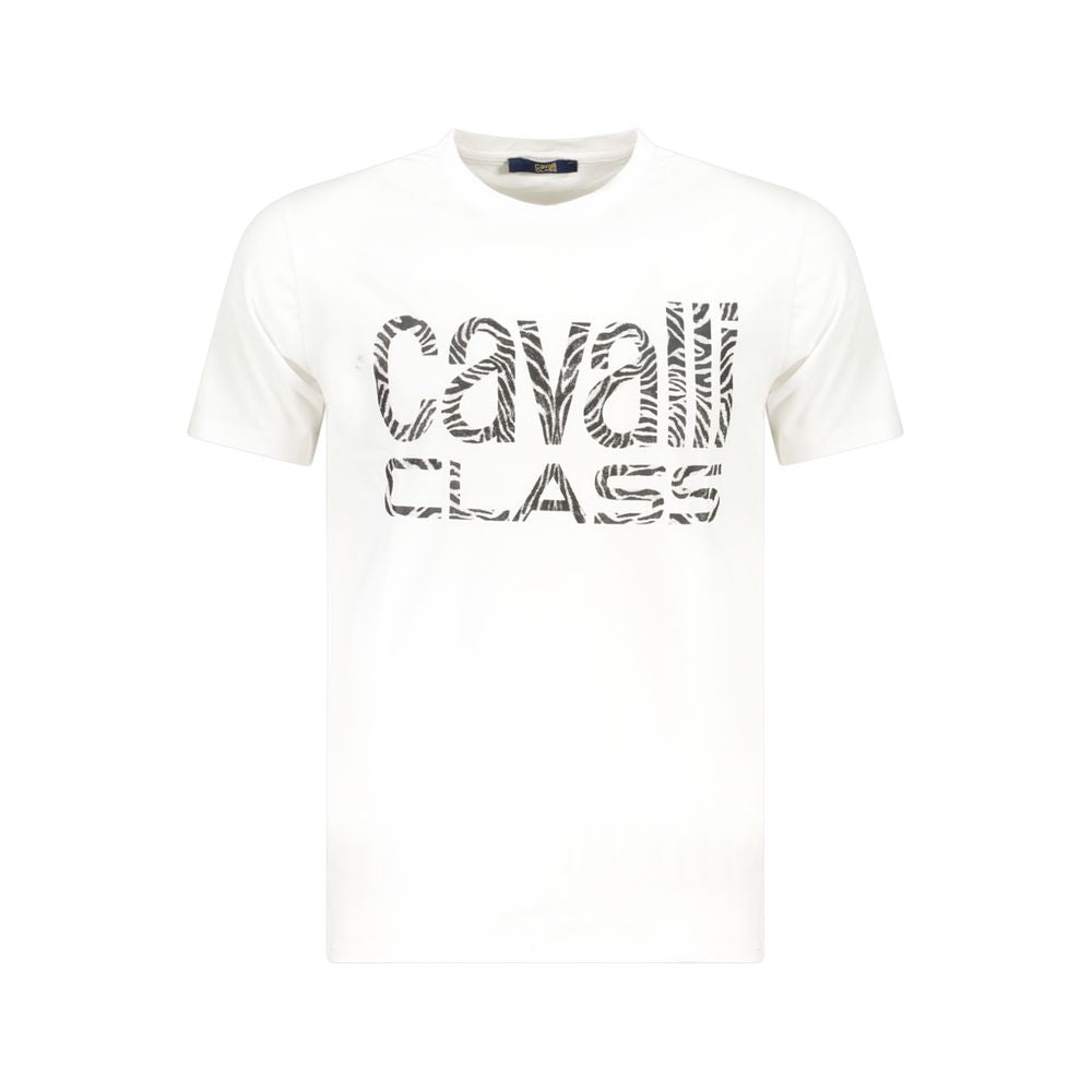 T-shirt homme en coton Cavalli Class Bianco