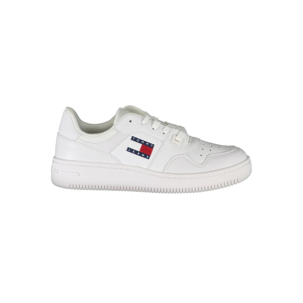 Baskets en cuir blanc Tommy Hilfiger pour femme