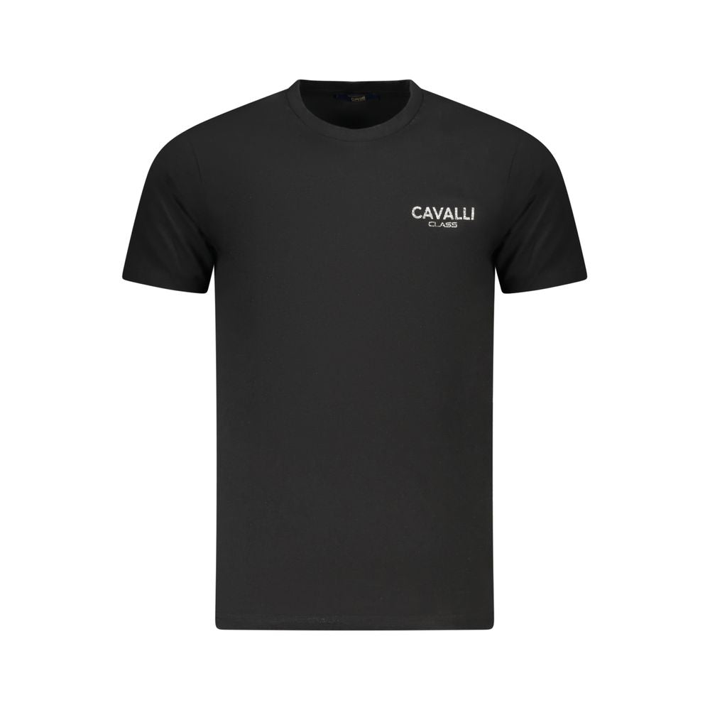 T-shirt en coton noir Cavalli Class pour homme