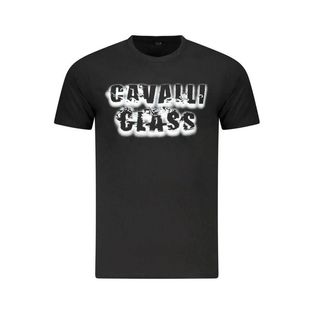 T-shirt Cavalli Class noir en coton pour homme