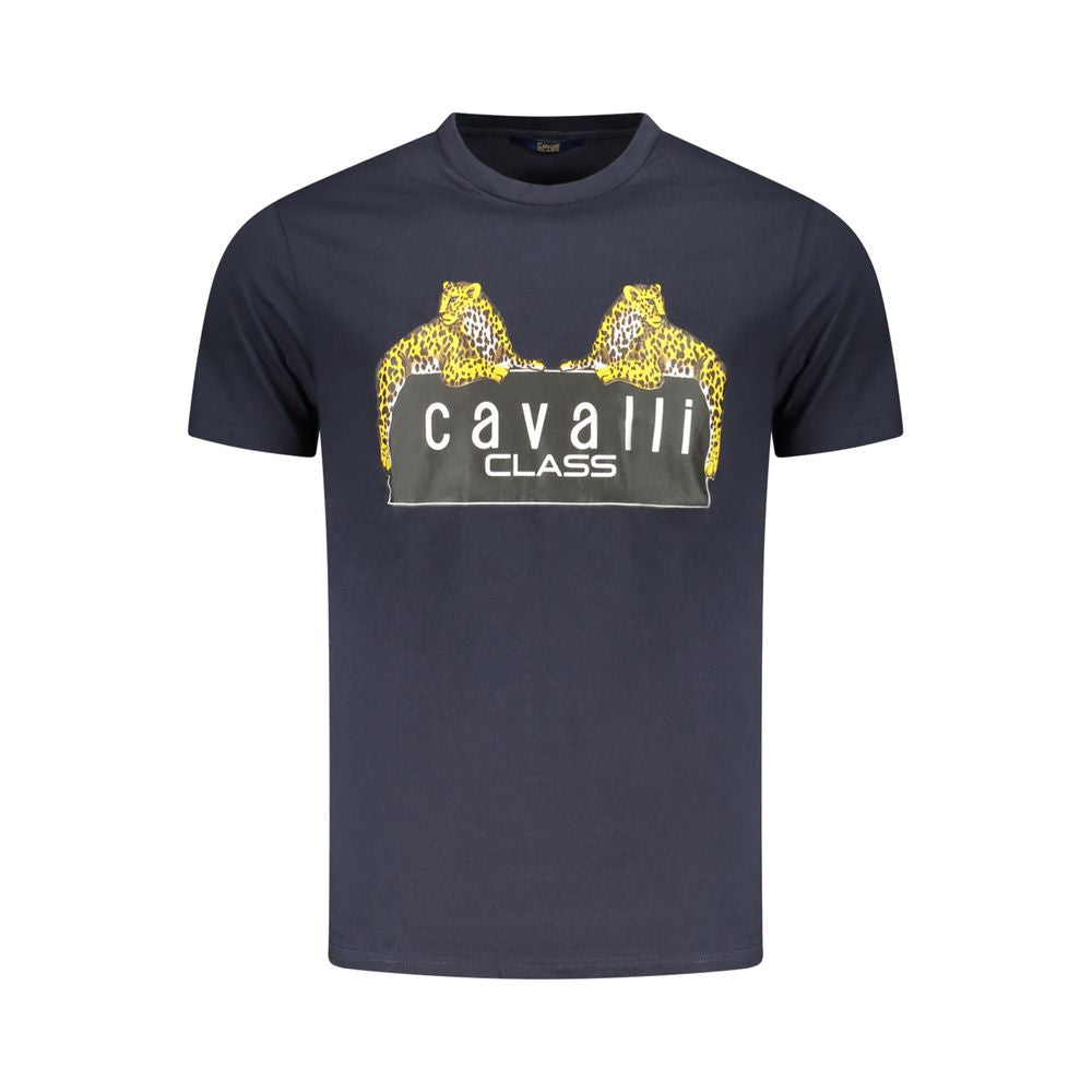 T-shirt homme Cavalli Class en coton bleu