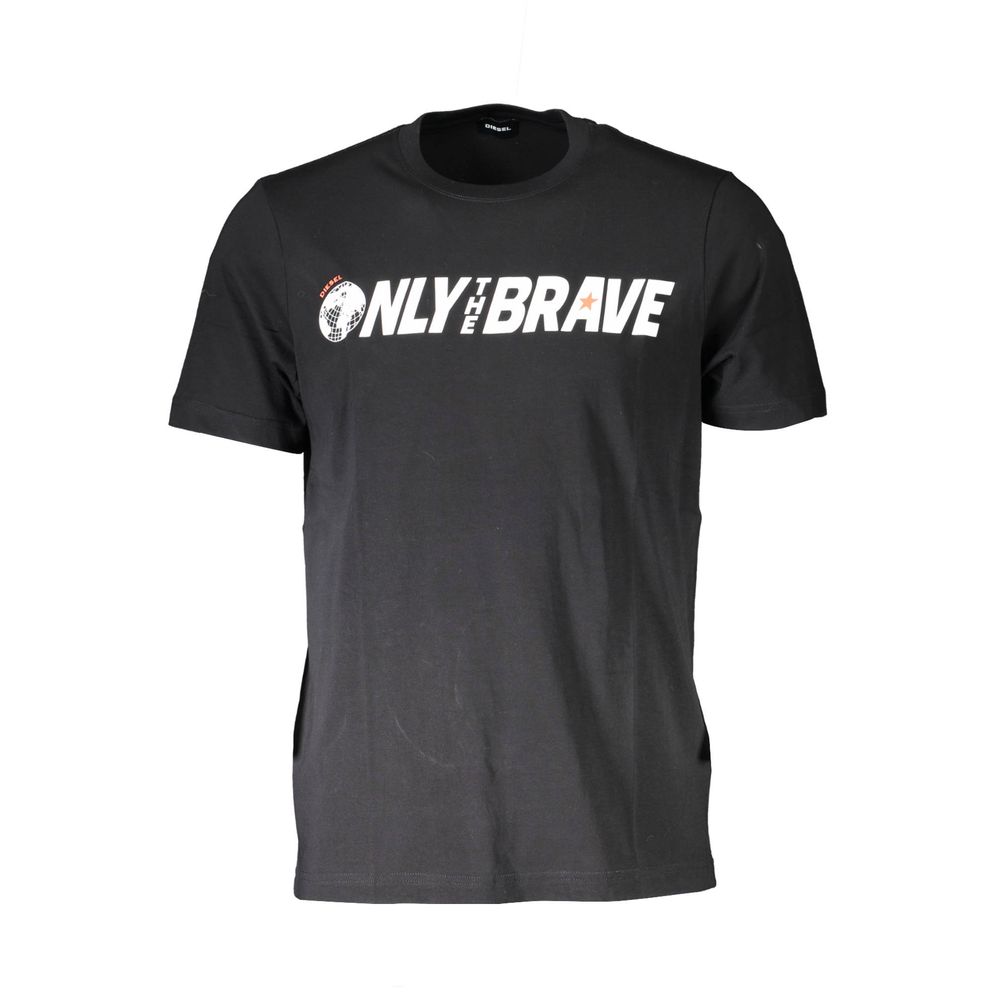Diesel Herren T-Shirt aus schwarzer Baumwolle